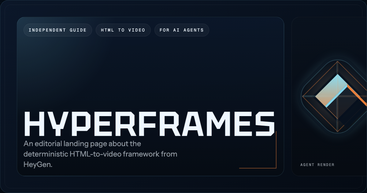 HyperFrames Guide | HTML to Video Framework for AI Agents